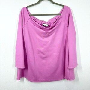 Tuckernuck Size XL Miranda Lilac Purple Off the Shoulder 3/4 Sleeve Blouse